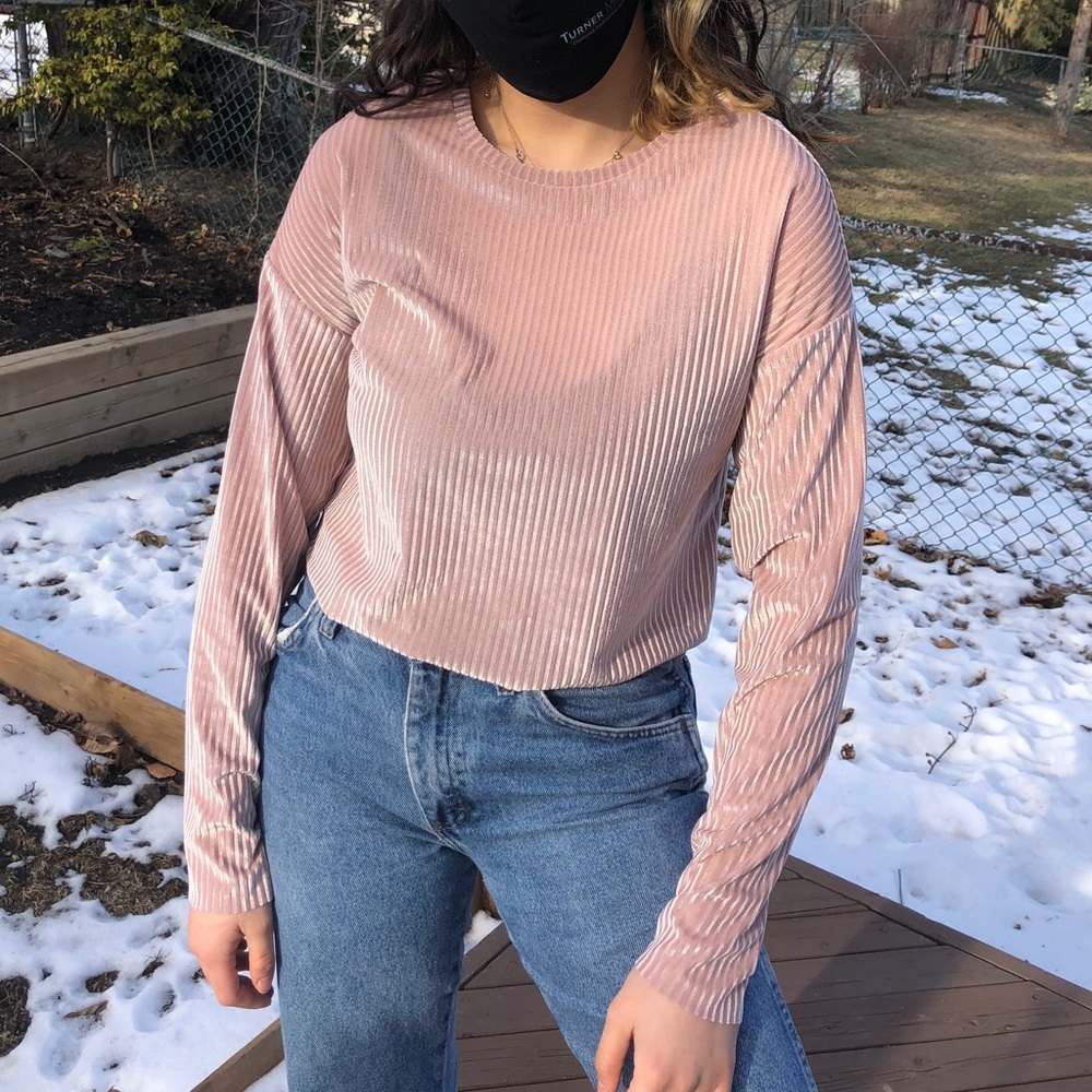 PINK VELVETY TOP